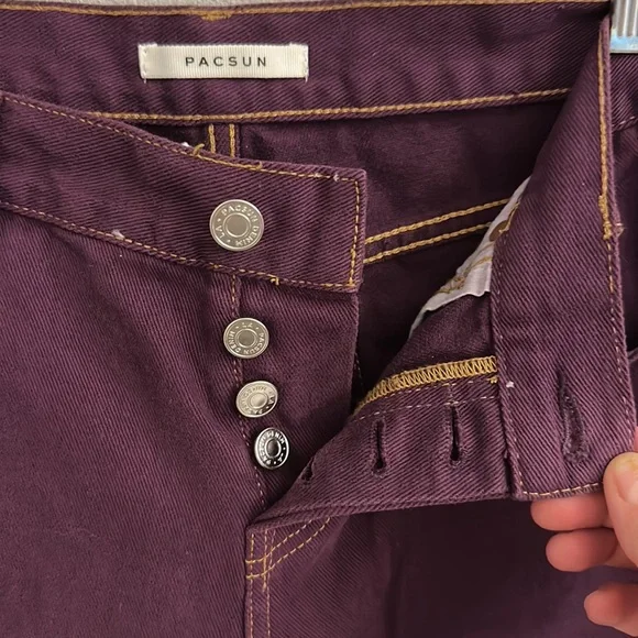PacSun Low Rise Straight Purple Jeans Size 27 - Picture 3 of 5